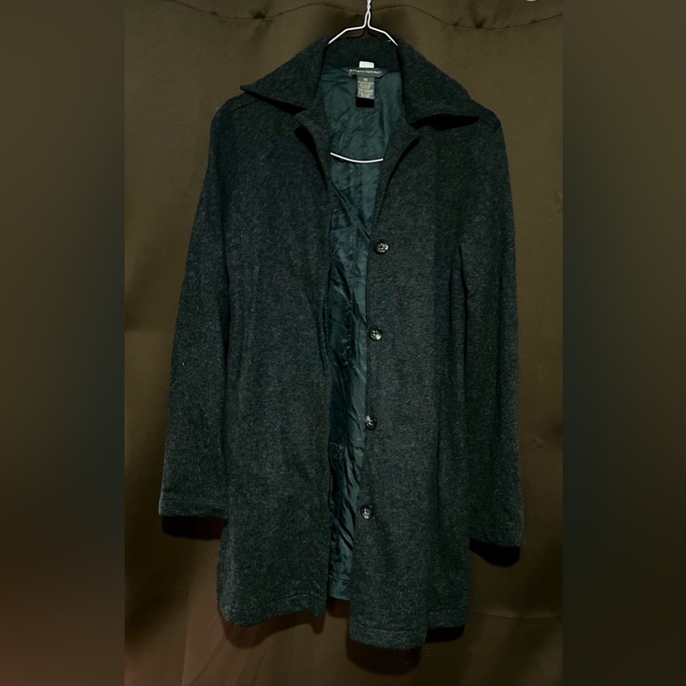 Banana Republic Charcoal Wool Blend Women’s Coat - Size XS